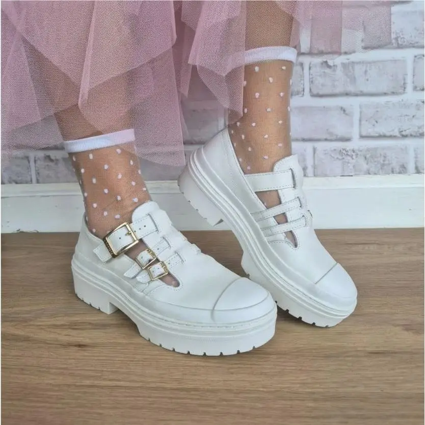 ⭐converse Chuck Taylor Lugged Heel Mary Jane Sz 7.5 Womens Beige Leather A10617C