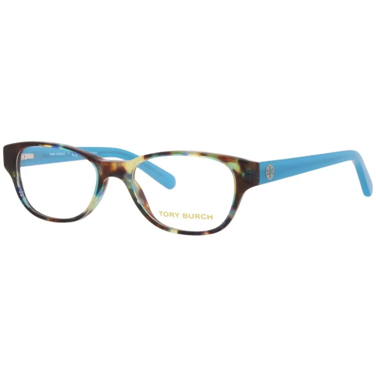 Tory Burch Woman`s Eyeglasses TY2031 3153 Blue Brown Tortoise Demo Lens 49mm