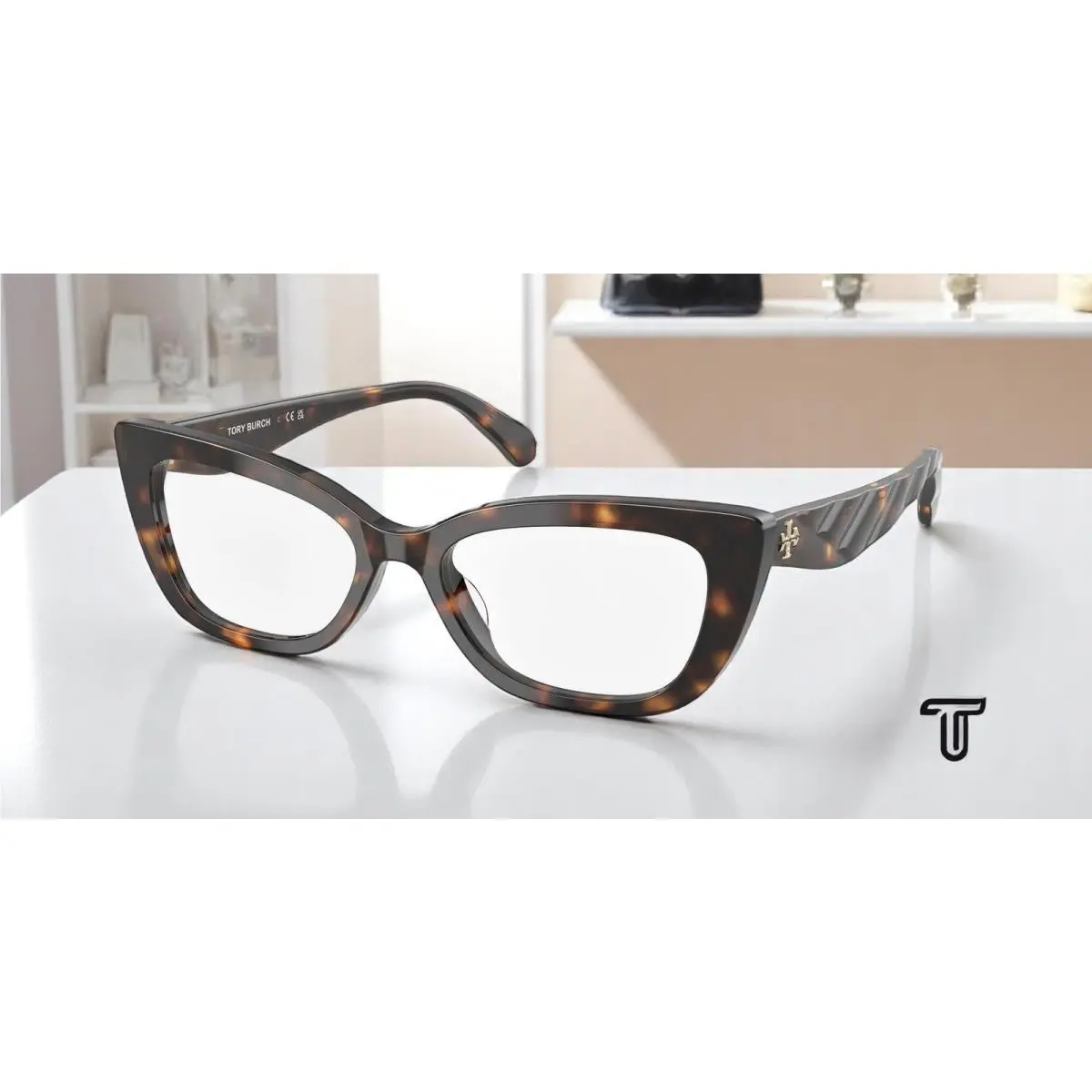 Tory Burch TY2155U 1964 Dark Tortoise Demo Lens 52 mm Women`s Eyeglasses