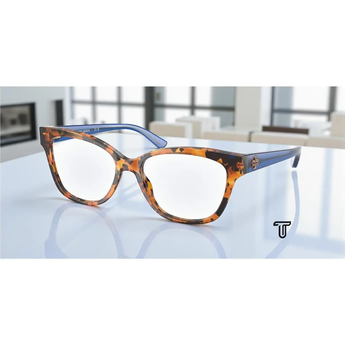 Tory Burch TY2079 1683 Blue Flake Tortoise Demo Lens 51 mm Women`s Eyeglasses