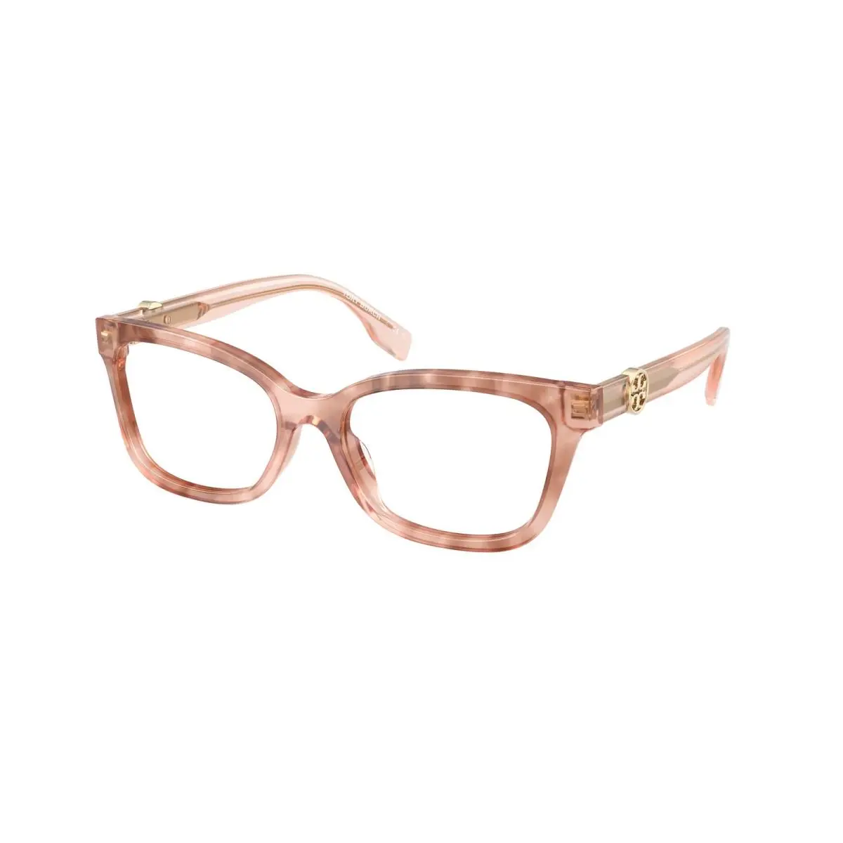 Tory Burch TY2159U 2063 Pink Brown Transparent Demo Lens 53mm Women`s Eyeglasses