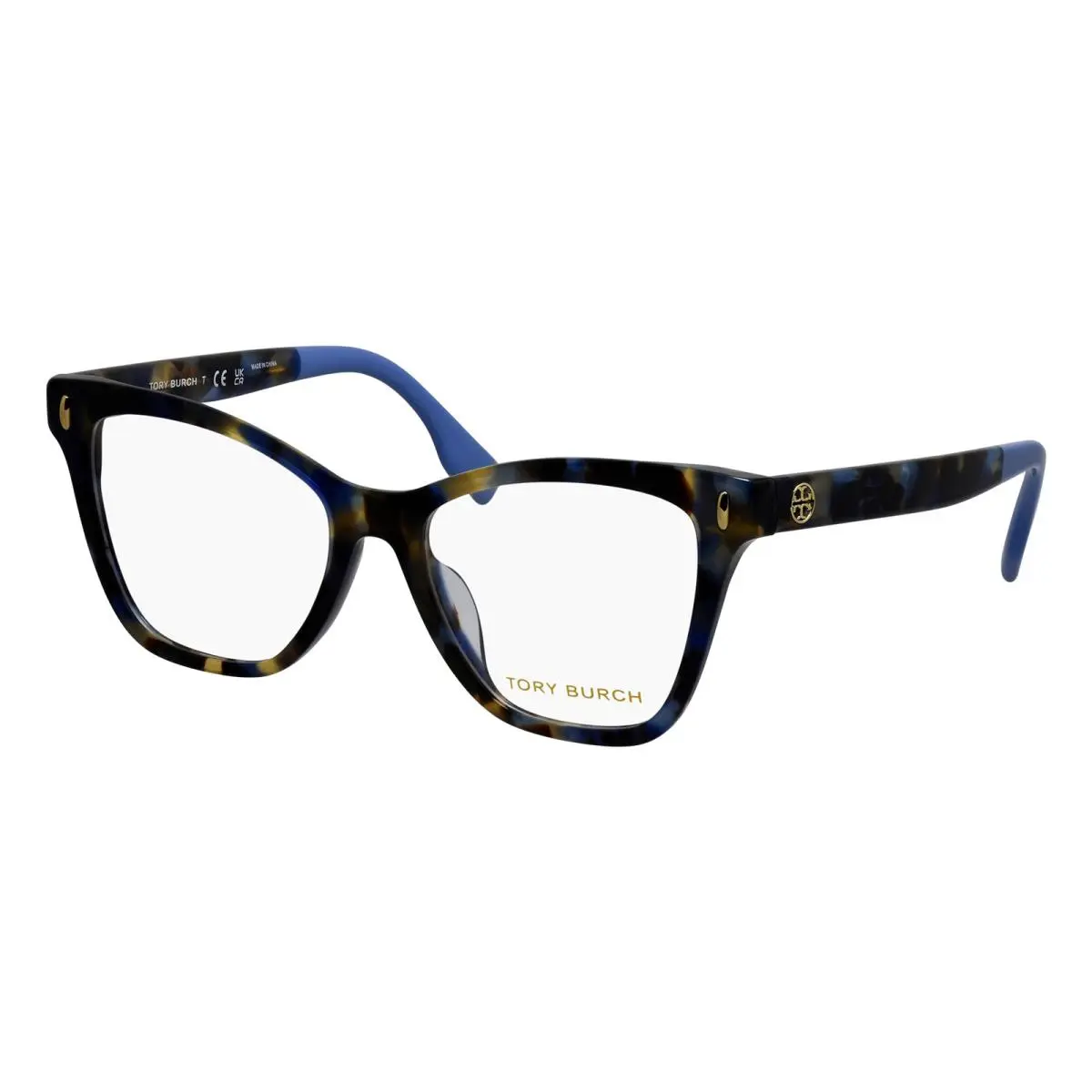 Tory Burch TY 2142U 1957 Blue Tortoise Plastic Cat-eye Eyeglasses 51mm