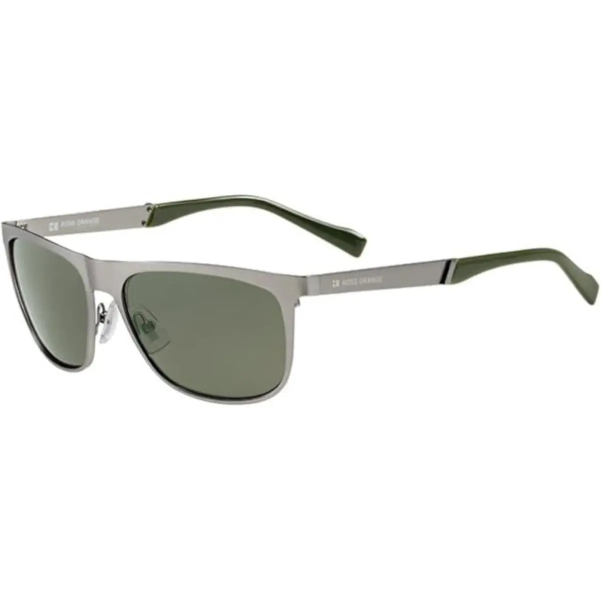 Hugo Boss Adult 0096/S Matte Ruthenium/green One Size Sunglasses