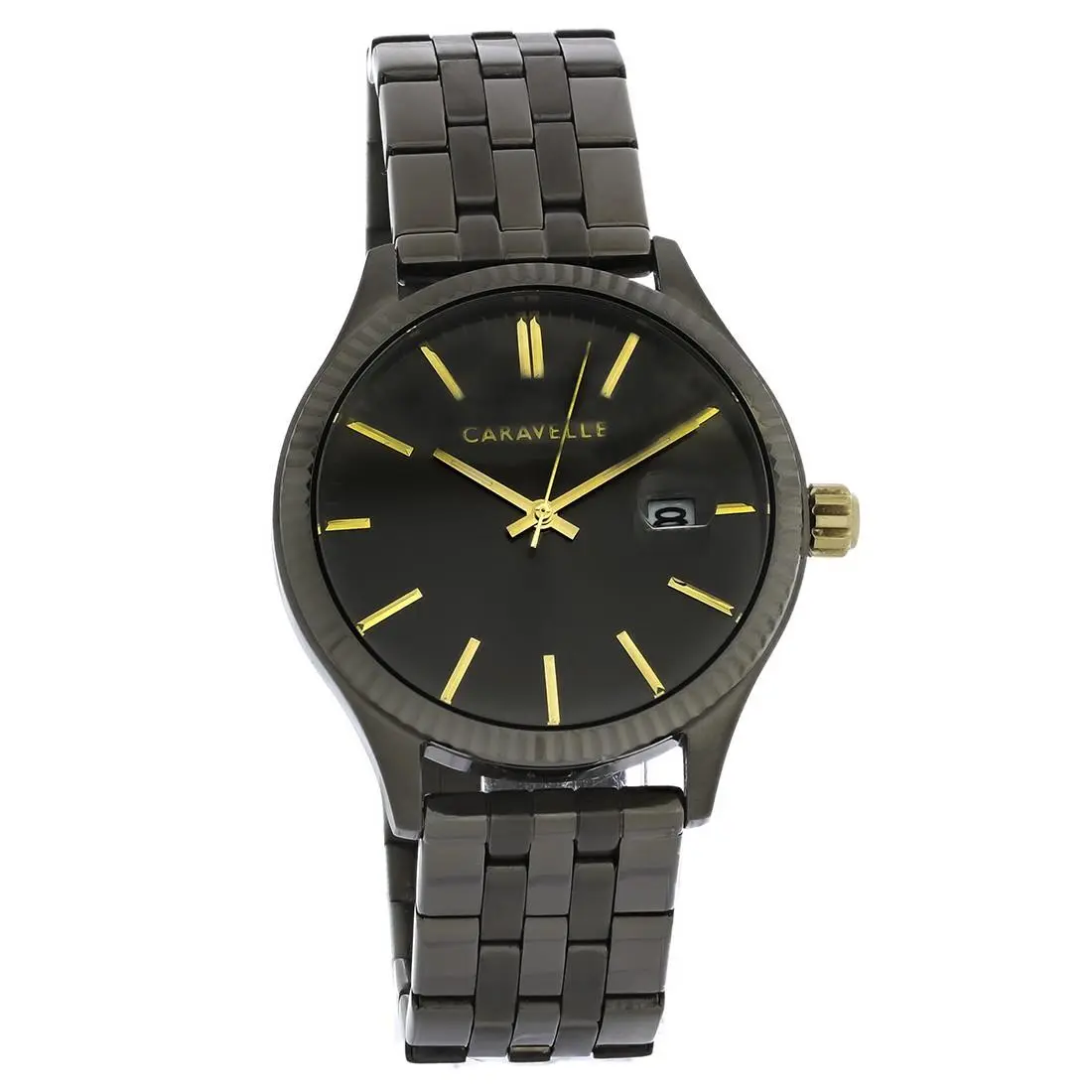 Caravelle By Bulova Men`s Grey Ion Quartz Chronograph Watch 45B149
