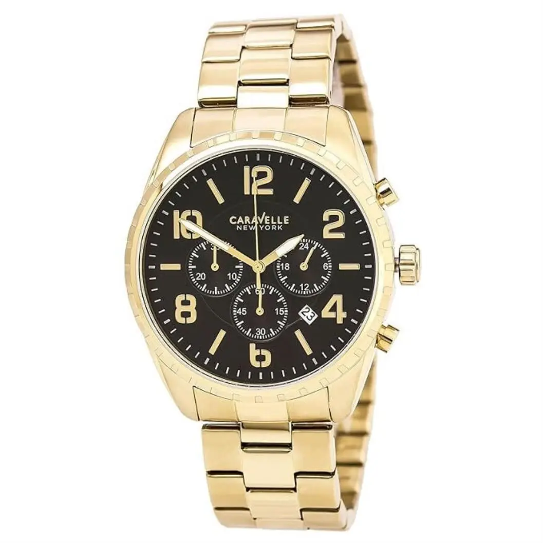 Caravelle York by Bulova 44B114 Chronograph Stainless Steel Mens Watch