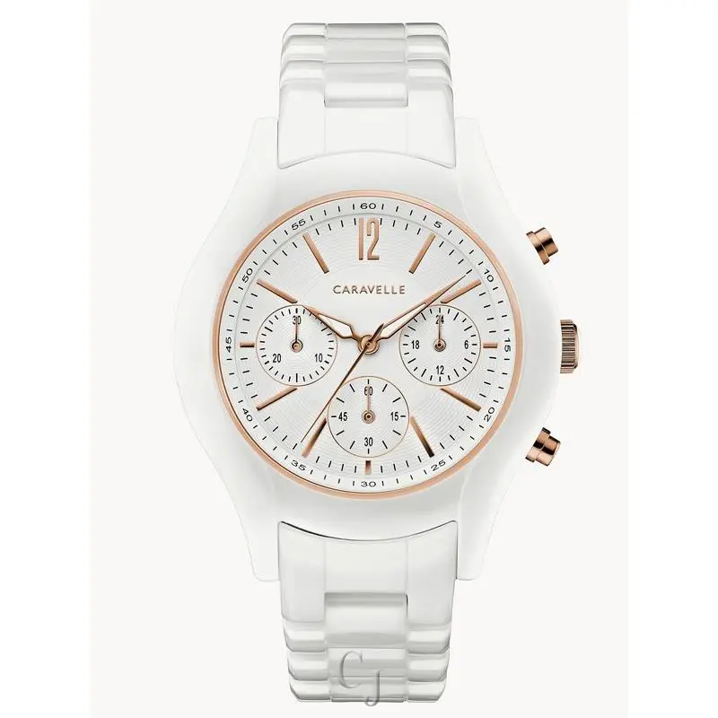Caravelle by Bulova Sport Women`s White Dial Watch 45l174