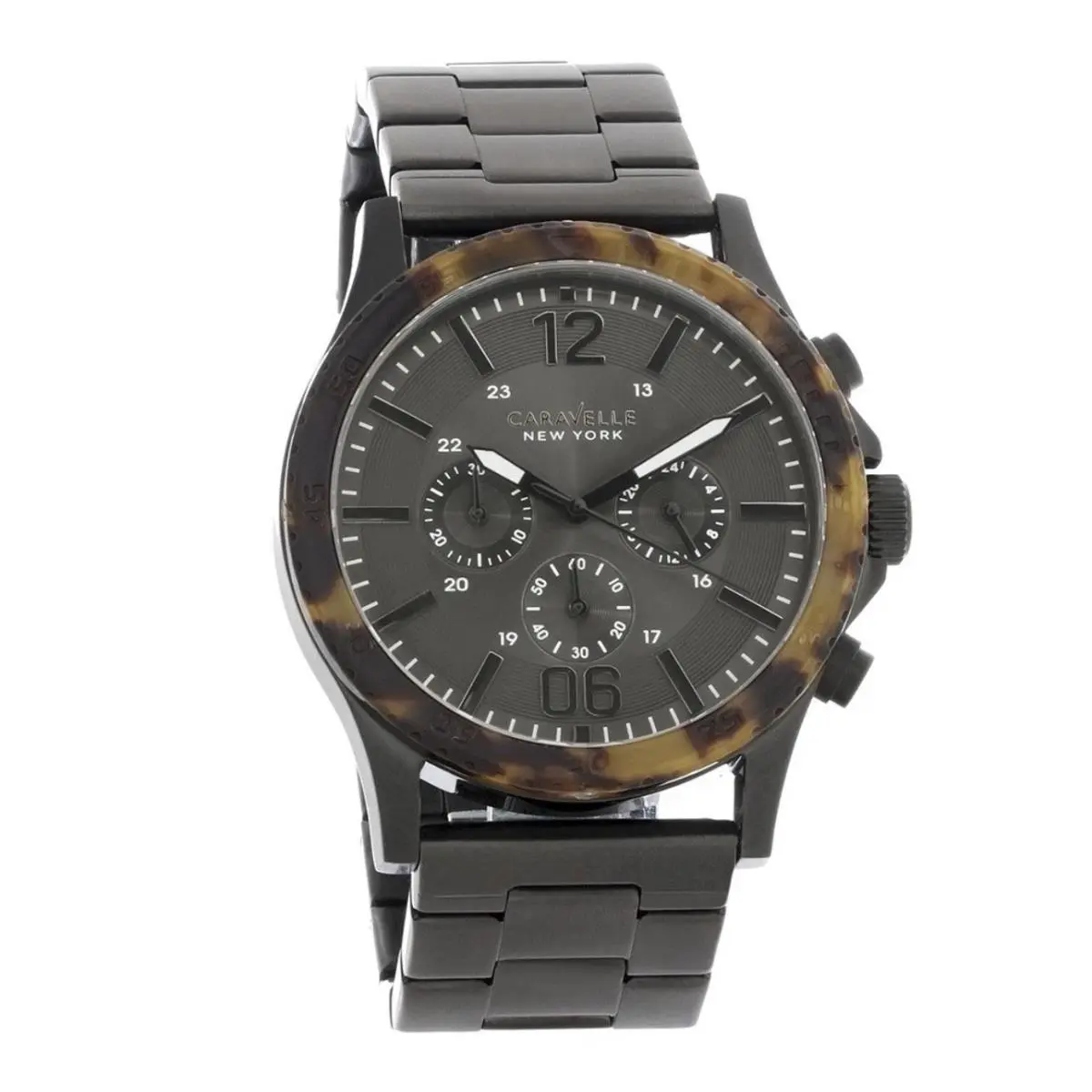 Caravelle By Bulova Men`s Charcoal Dial Chronograph Quartz Watch 45A125