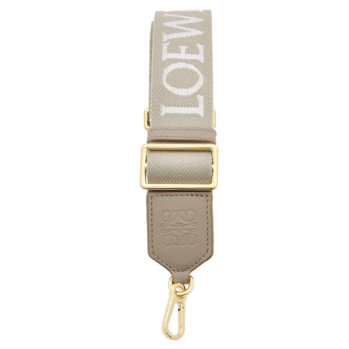 Loewe Webbing Strap In Wool and Calfskin - Ecru/natural C073T87X21.8503