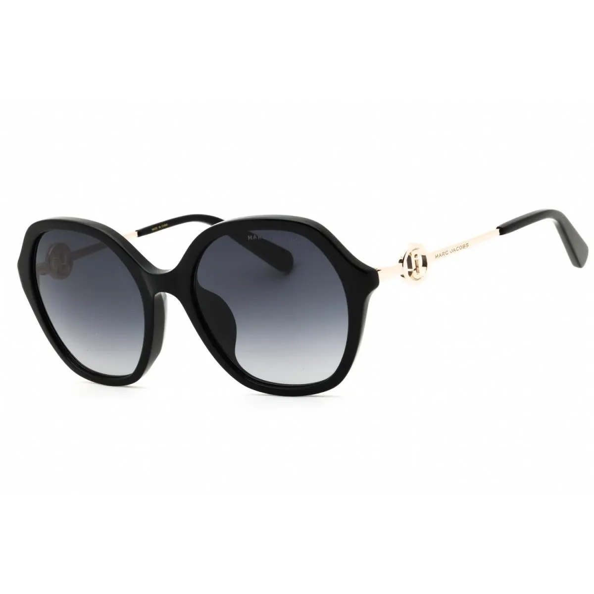 Marc Jacobs Marc 728 F S 807 9O Sunglasses Black Frame Grey Lenses 55mm