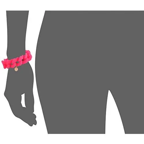 Knockout Pink Haute Mess Rubber Turn Lock Stretch Bracelet by Marc Jacobs