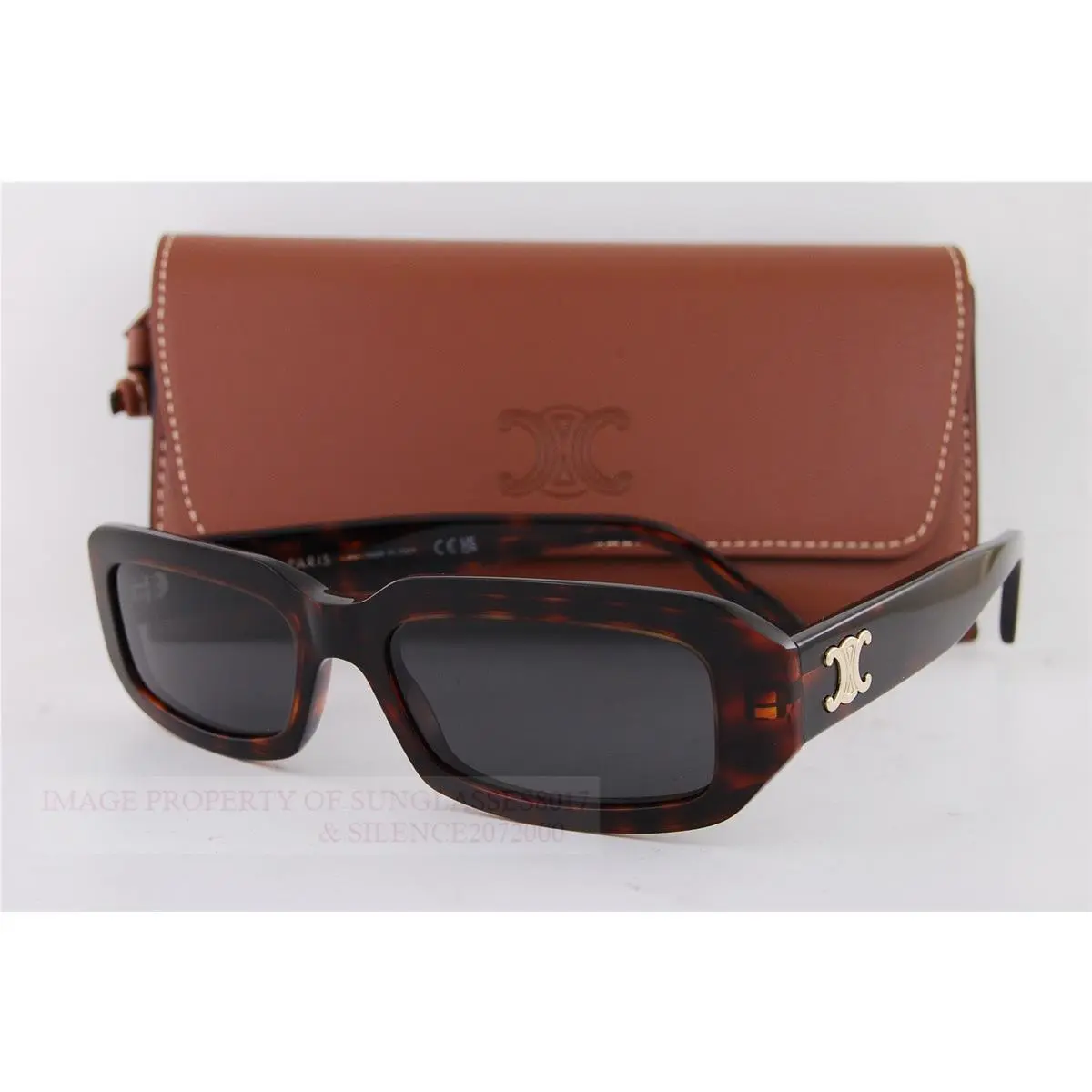 Sunglasses CL 40335I 52A Tortoise/grey For Men Women by Celine