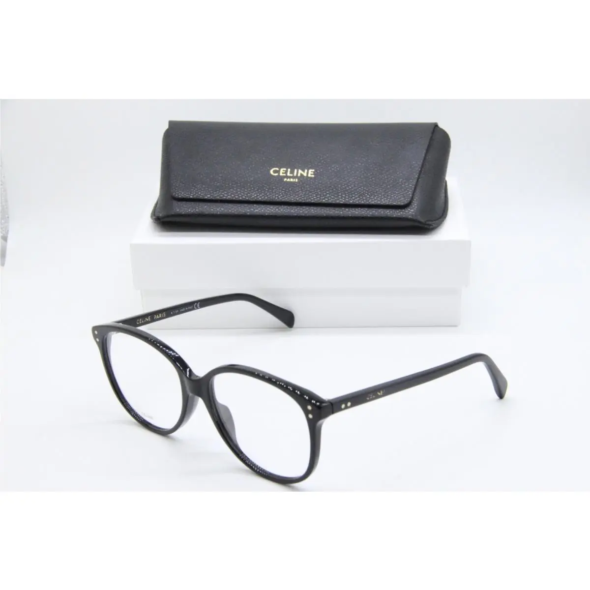 Celine CL 50042I 001 Black Eyeglasses W Case 57-17
