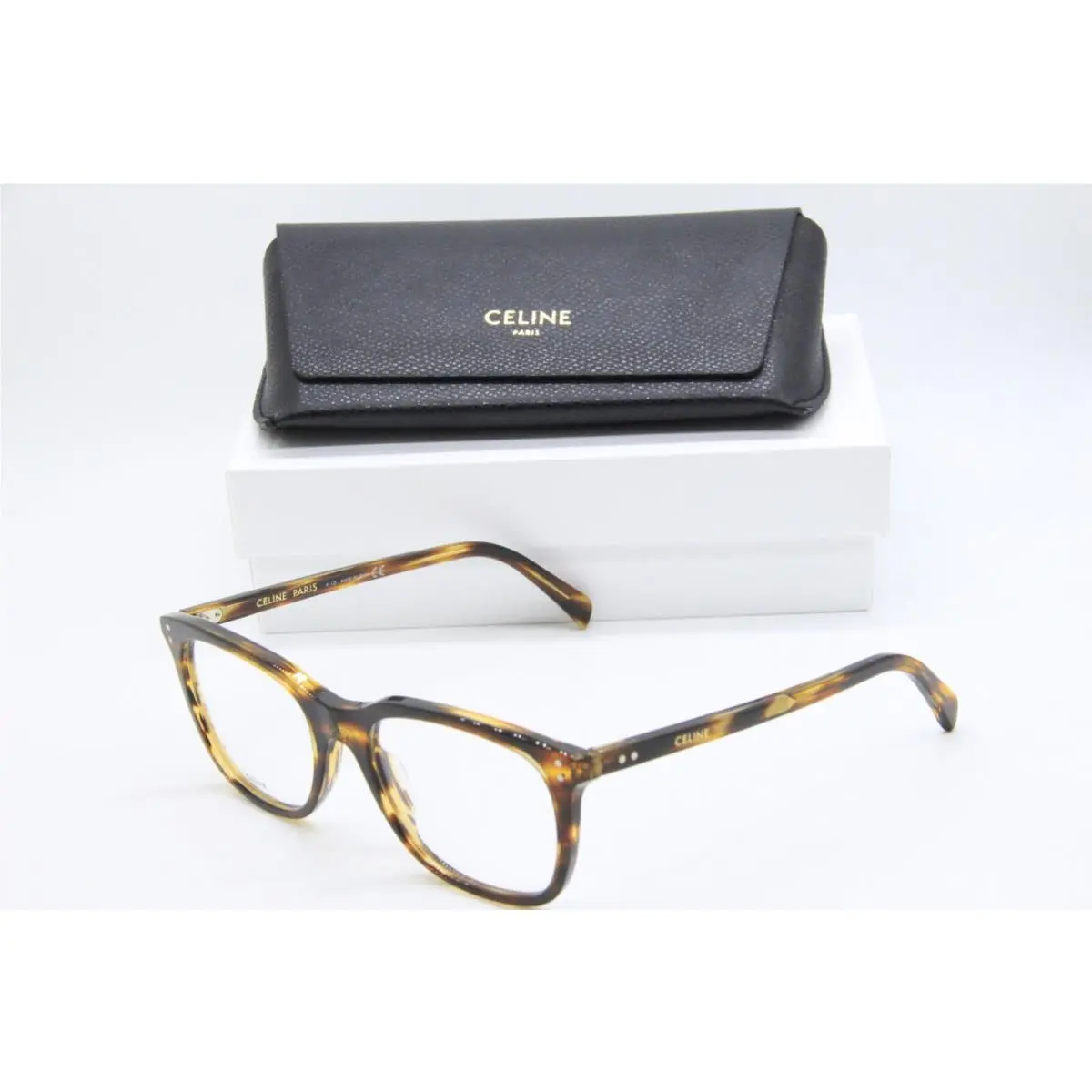 Celine CL 50082I 056 Havana Eyeglasses W Case 55-19