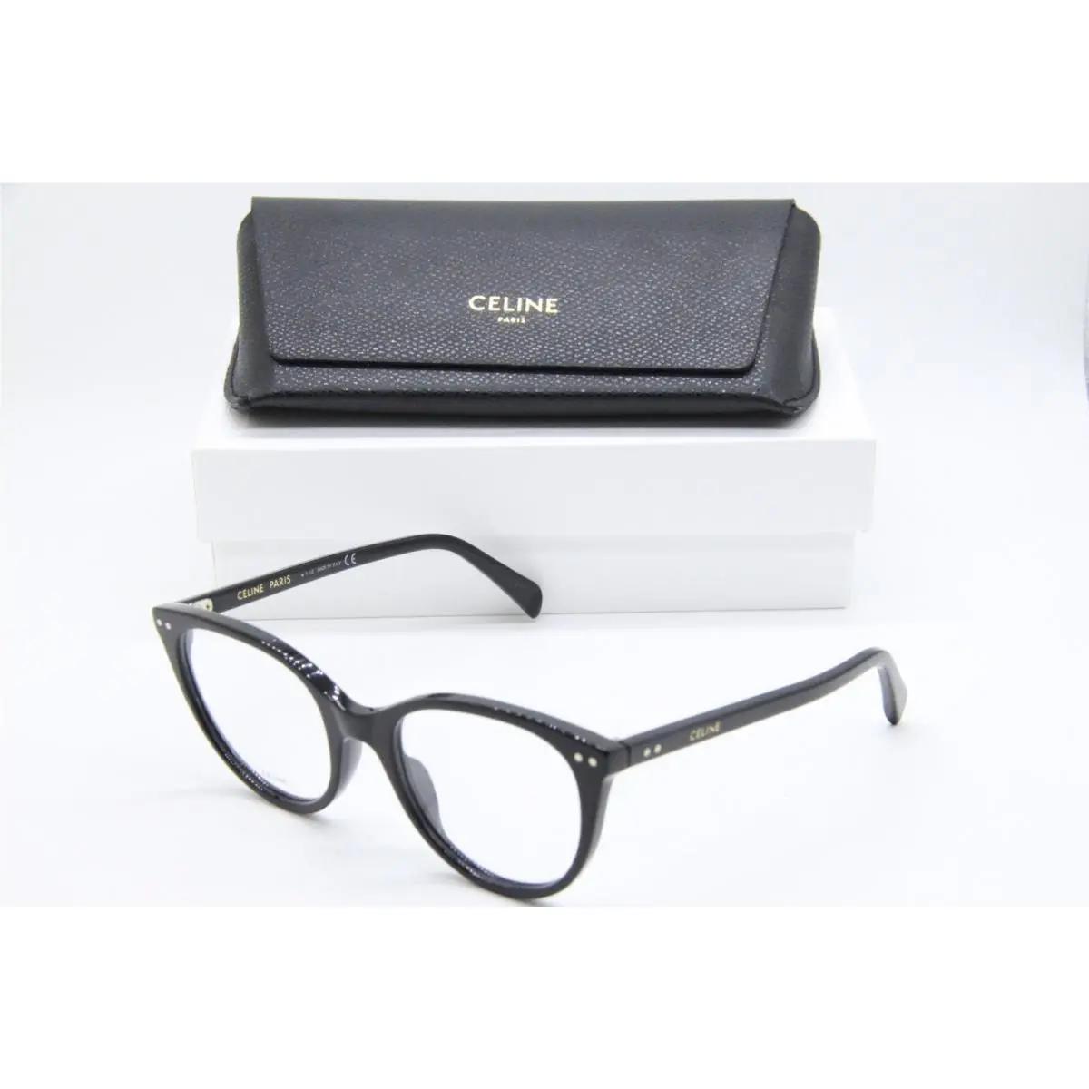 Celine CL 50099I 001 Black Eyeglasses W Case 55-16