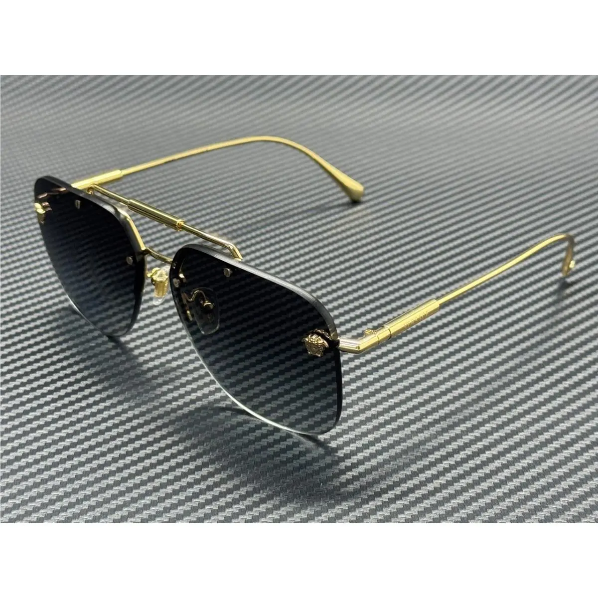 Versace VE2296 100284 Gold Grey Gradient Women`s 60 mm Sunglasses
