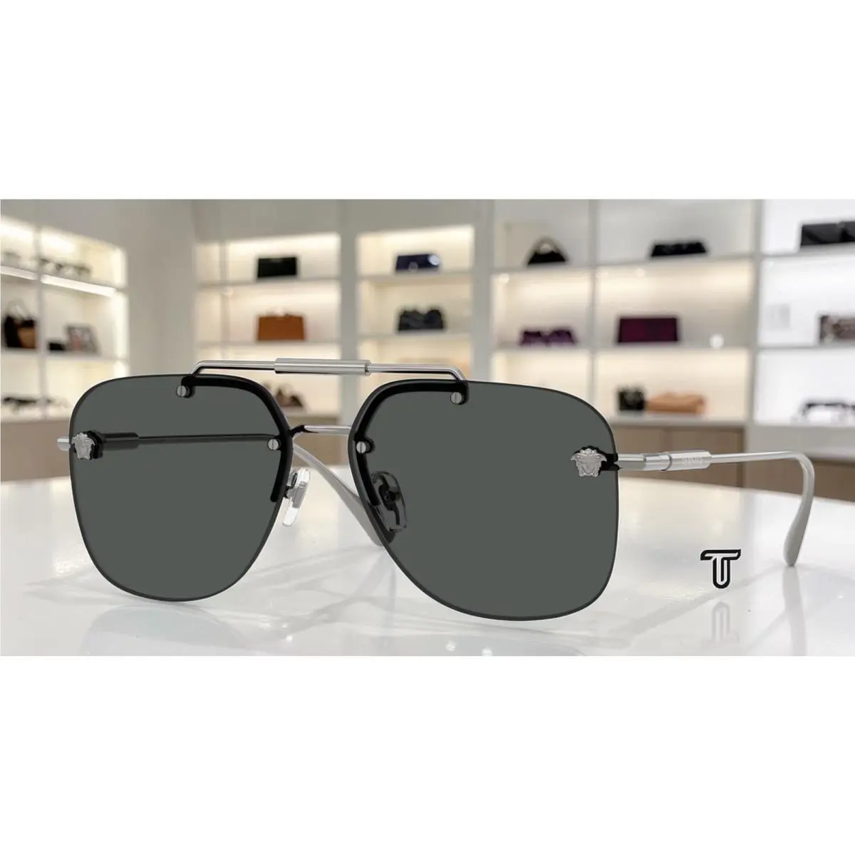 Versace VE2296 100187 Gunmetal Dark Grey 60 mm Women`s Sunglasses