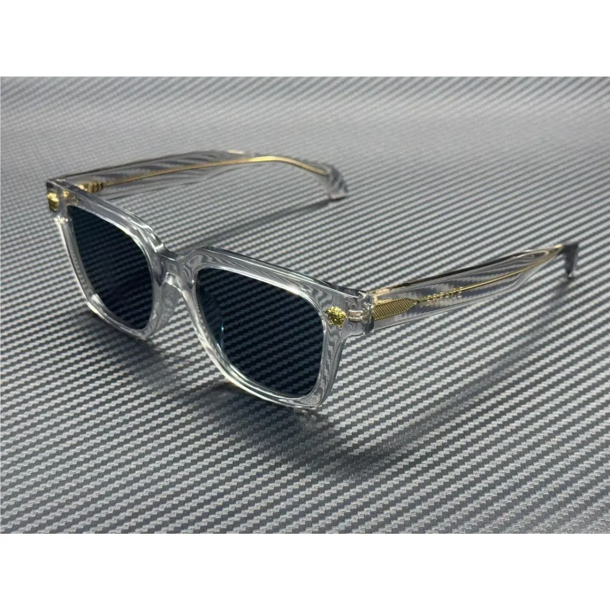 Versace VE4510U 530580 Transparent Grey Dark Blue Men`s 52 mm Sunglasses