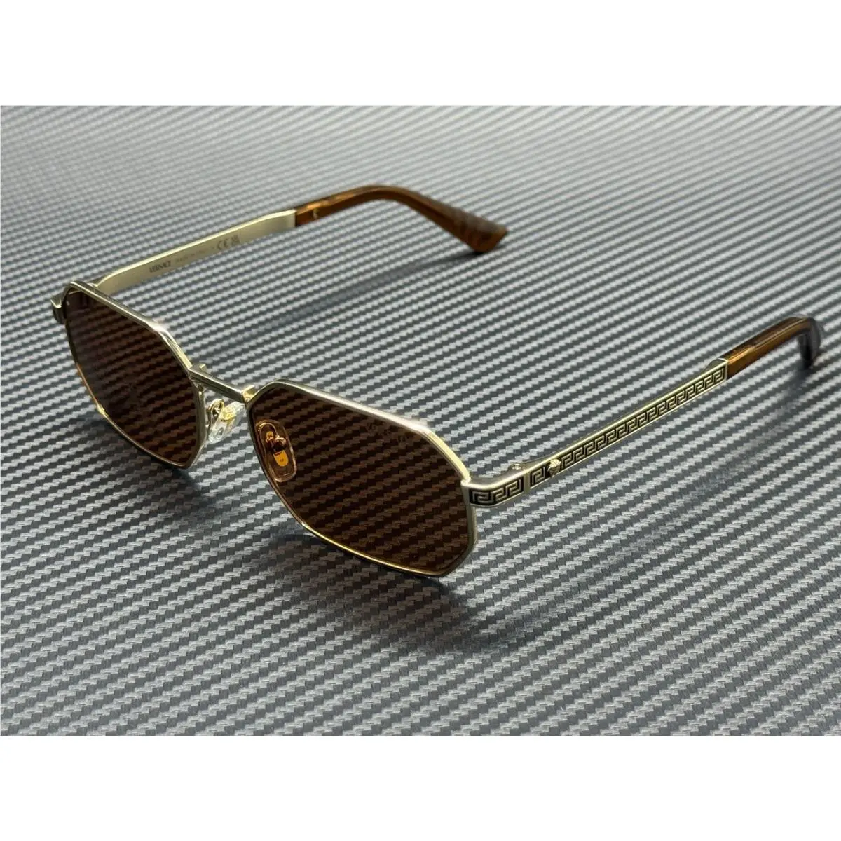Versace VE2297 100273 Gold Brown Men`s 54 mm Sunglasses