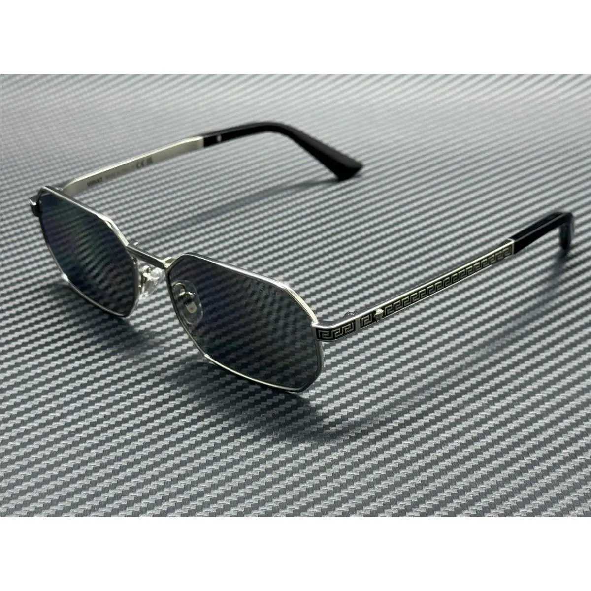 Versace VE2297 10006G Silver Grey Mirror Men`s 54 mm Sunglasses