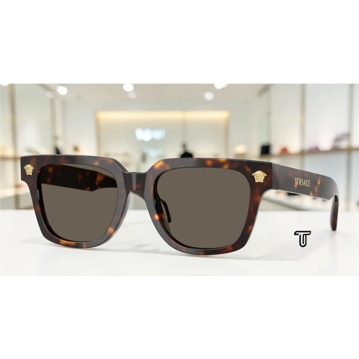 Versace VE4510U 108 3 Havana Brown 52 mm Men`s Sunglasses