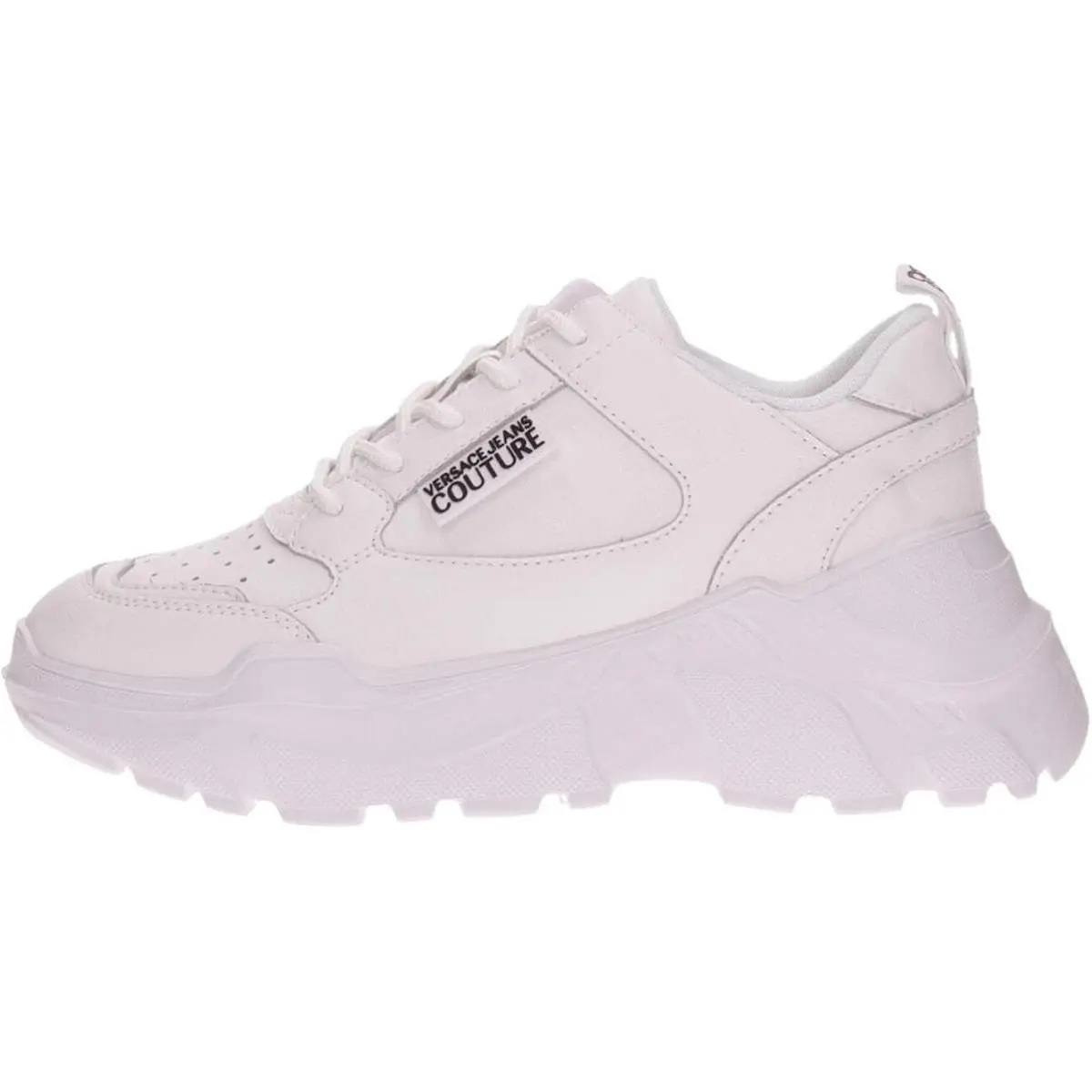 Versace Jeans Couture Women`s White Chunky Sole Retro Sneakers Size 4 Medium