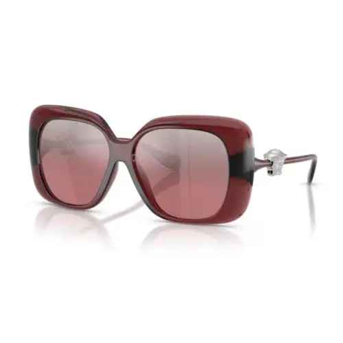 0VE4499U 55397E Transparent Red/pink Silver Gradient Women Sunglasses by Versace