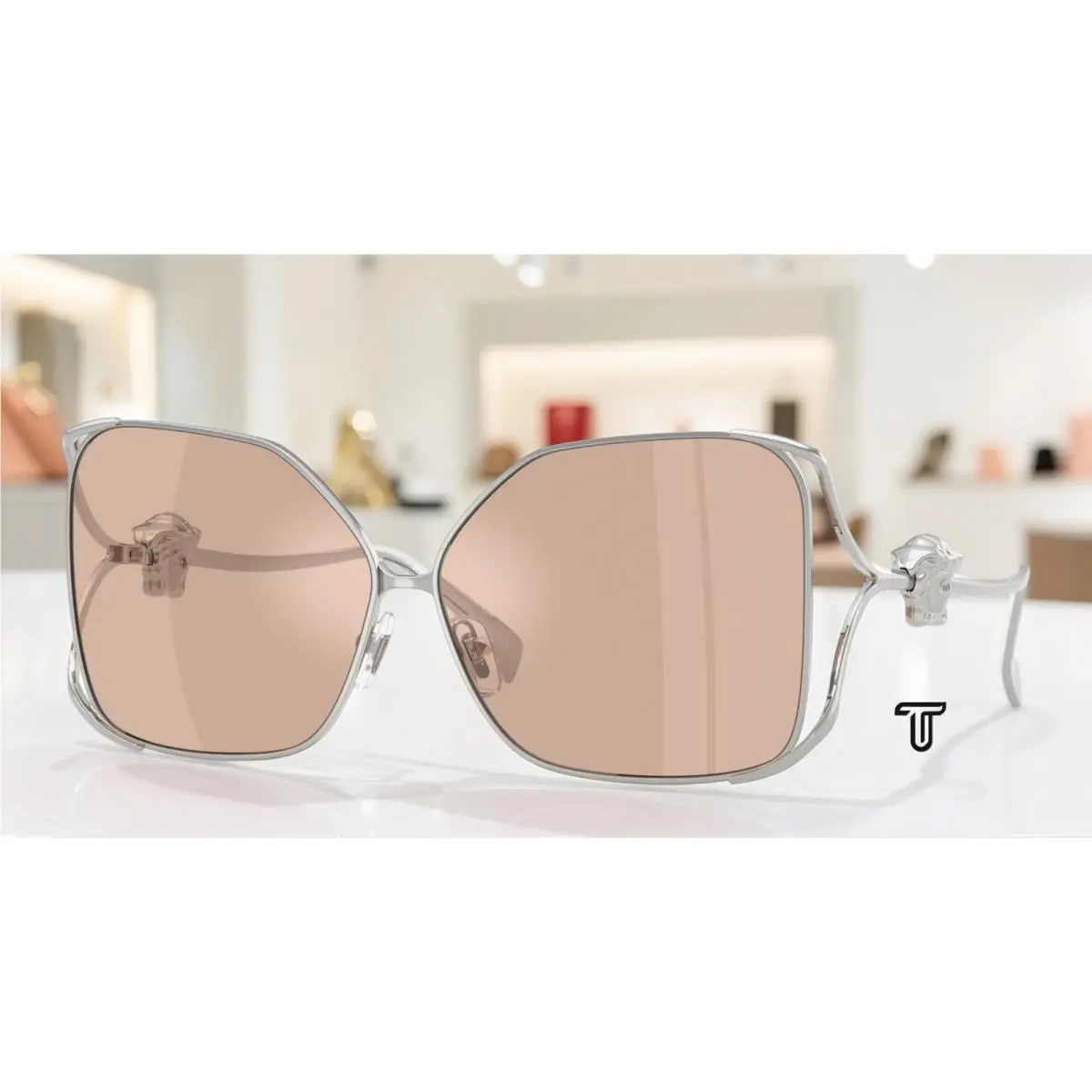 Versace VE2288 1001 5 Silver Light Pink Mirror Silver 62 mm Women`s Sunglasses