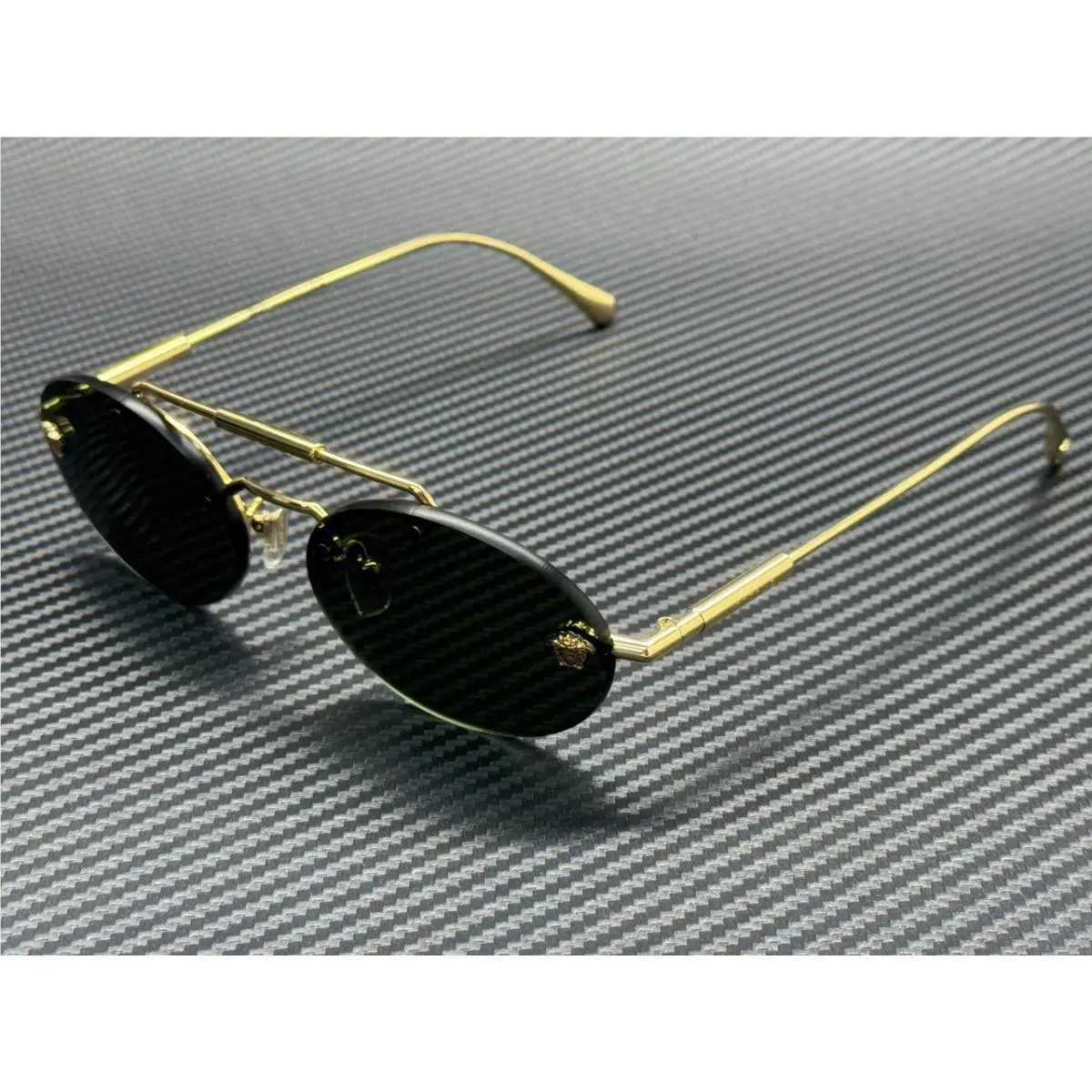 Versace VE2295 100271 Gold Dark Green Women`s 56 mm Sunglasses