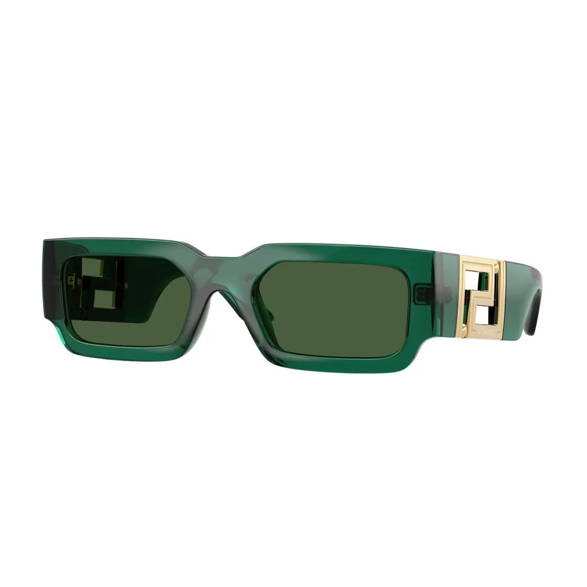 Versace VE4506U 514471 Transparent Green Dark Green 54 mm Men`s Sunglasses