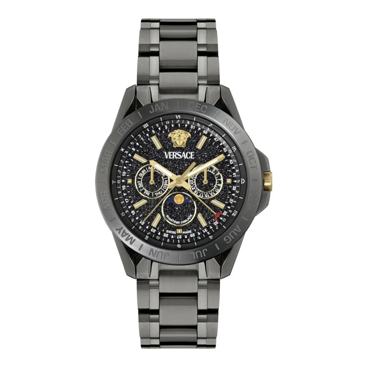 Versace Mens Gun 43mm Bracelet Fashion Watch
