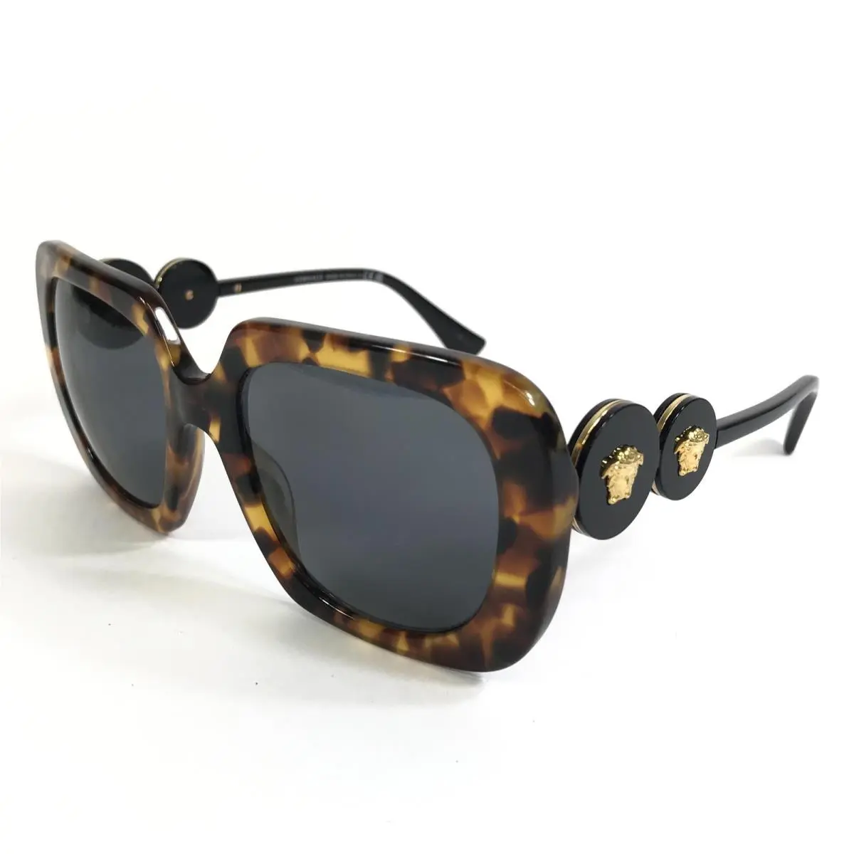 Versace Sunglasses MOD.4434 5119/87 Brown Tortoise Square Frames w/ Blue Lenses