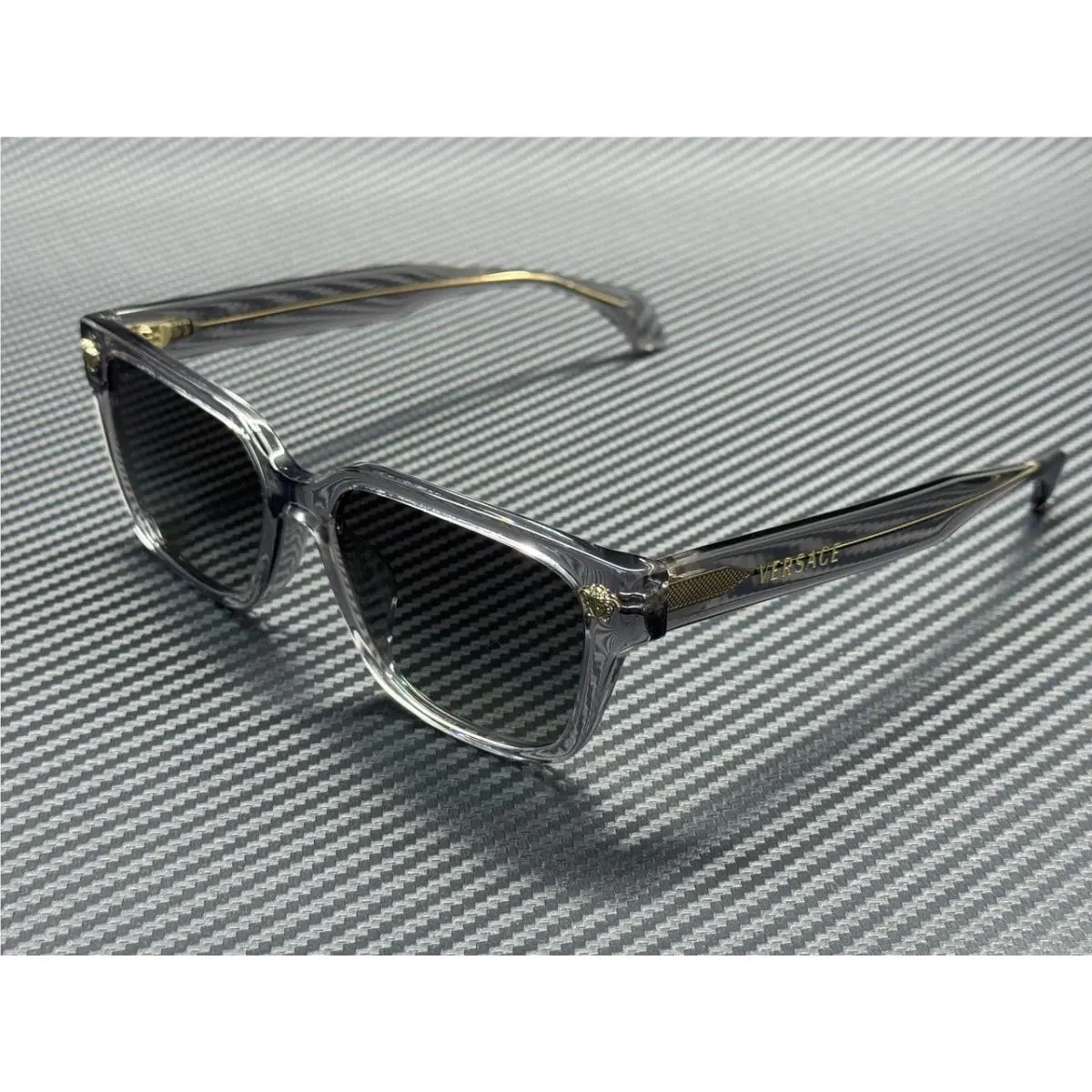 Versace VE4513D 593 11 Transparent Grey Gradient Men`s 56 mm Sunglasses