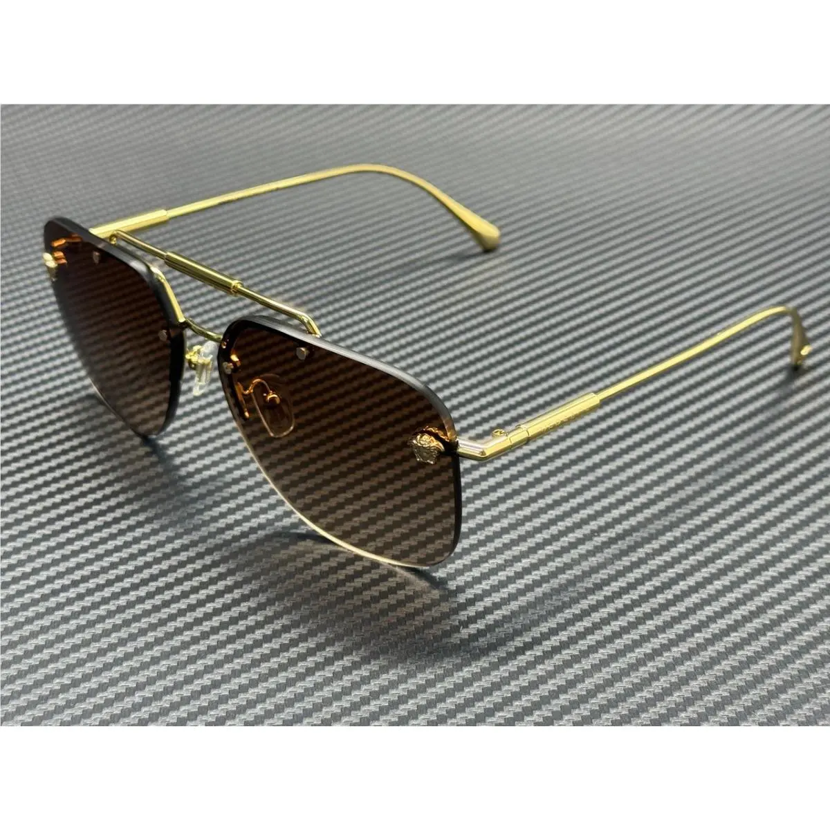 Versace VE2296 100213 Gold Brown Gradient Women`s 60 mm Sunglasses