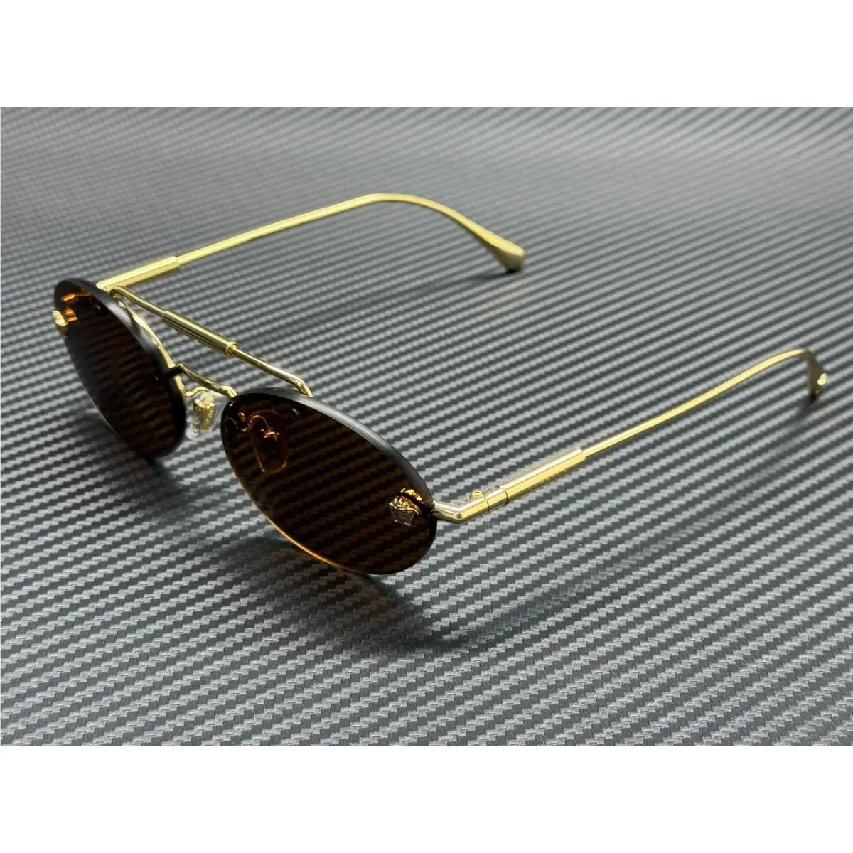 Versace VE2295 100273 Gold Dark Brown Women`s 56 mm Sunglasses