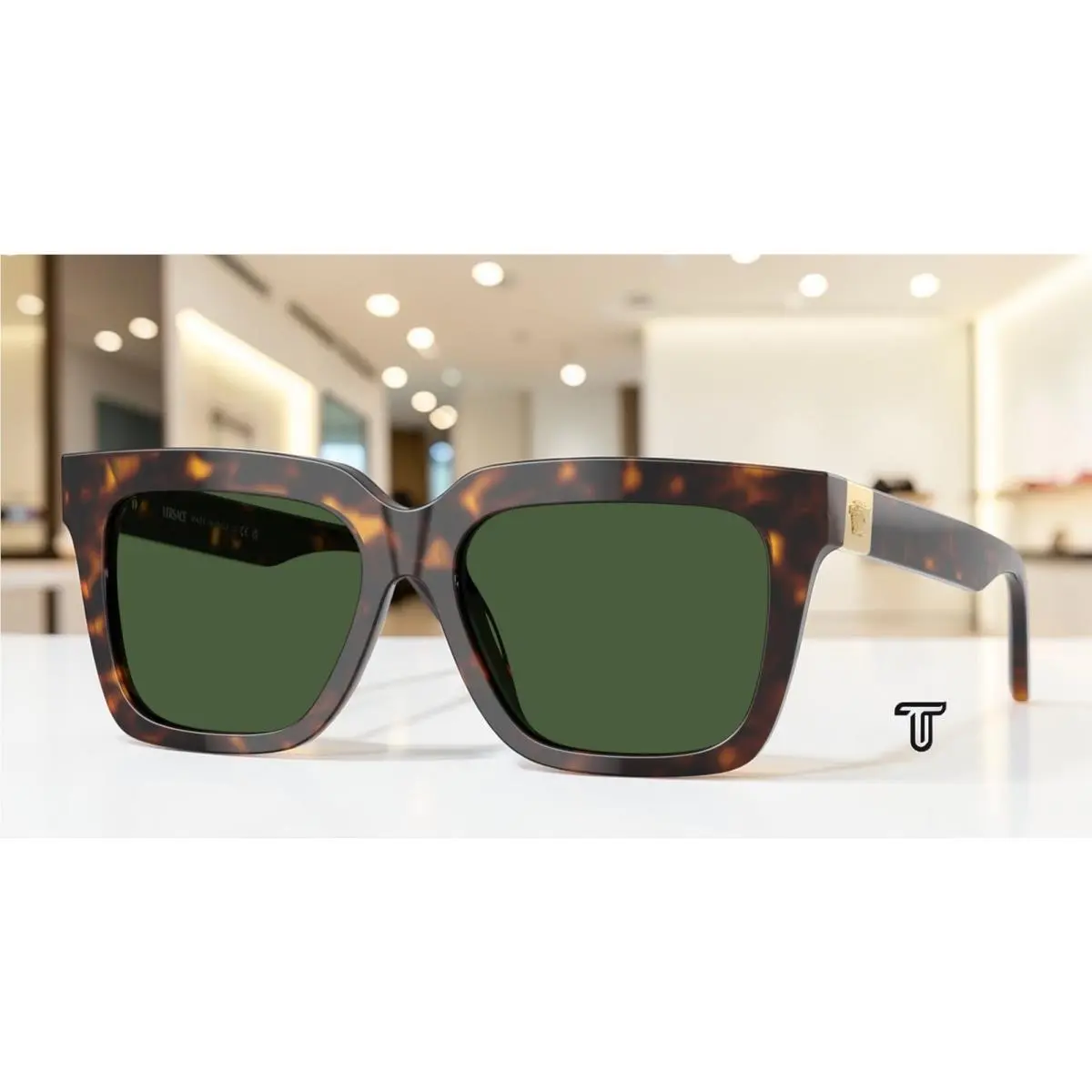Versace VE4498F 108 71 Havana Dark Grey 55 mm Women`s Sunglasses