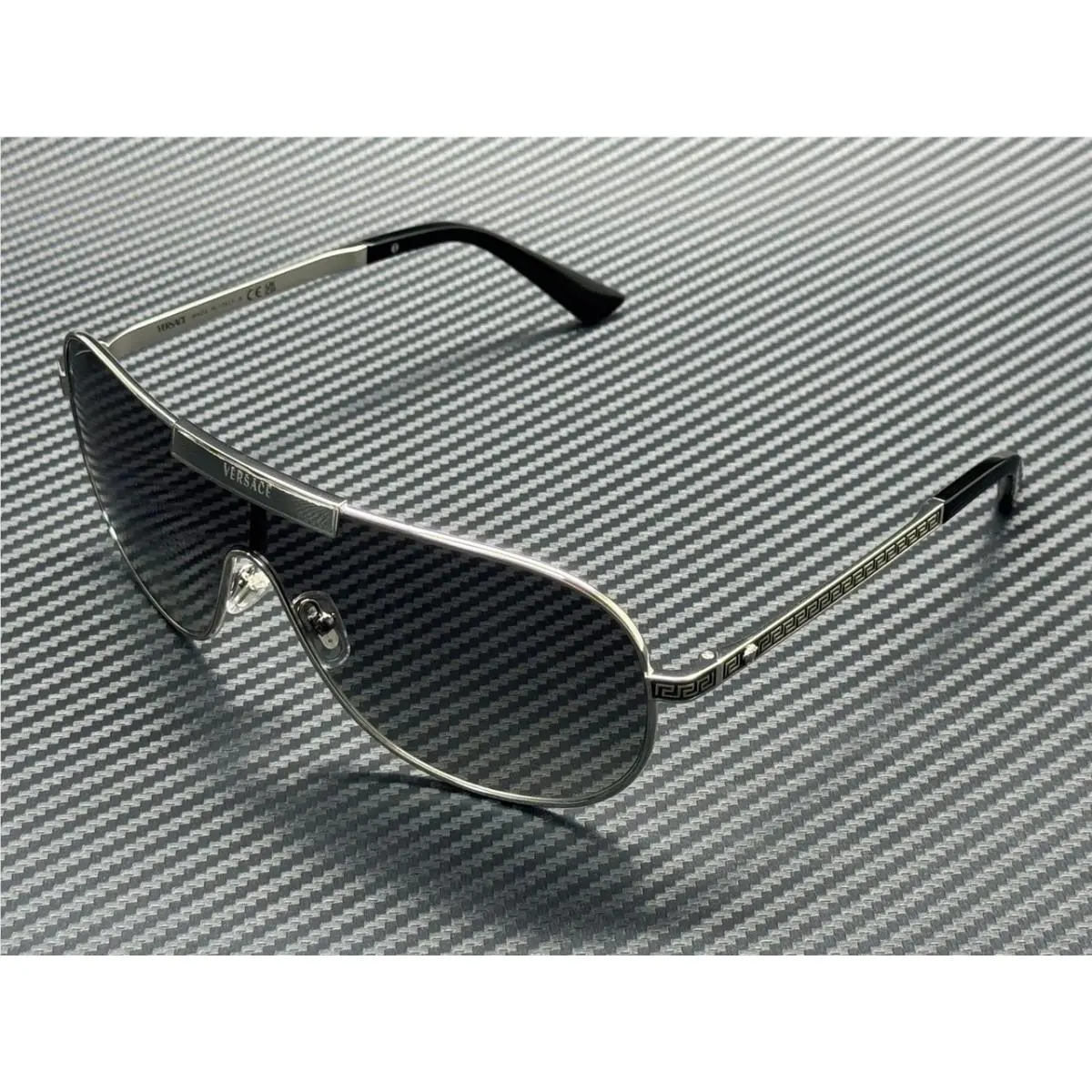 Versace VE2293 100011 Silver Grey Transparent 70 mm Men`s Sunglasses