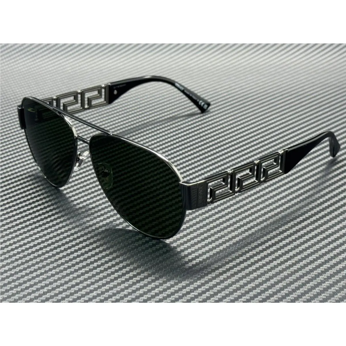 Versace VE2289 100071 Gunmetal Dark Green Men`s 61 mm Sunglasses