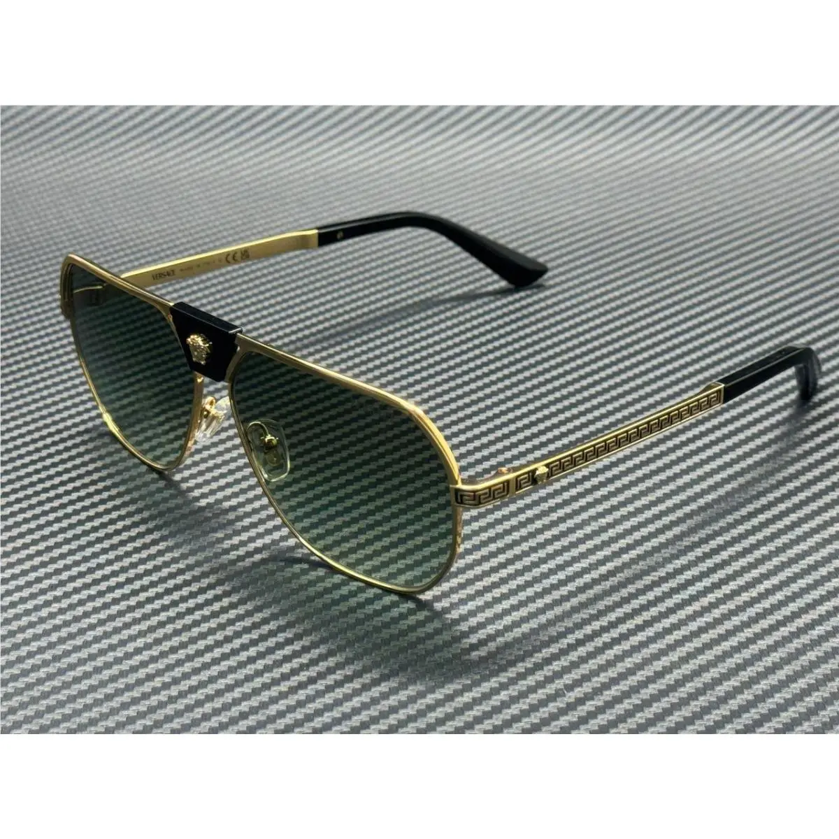 Versace VE2294 10028E Gold Green Gradient Men`s 61 mm Sunglasses
