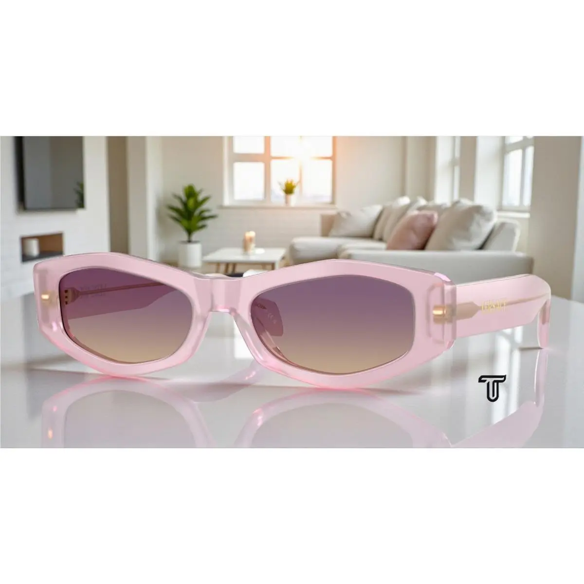 Versace VE4487 551370 Opal Lilla Yellow Gradient Violet 54 mm Women`s Sunglasses