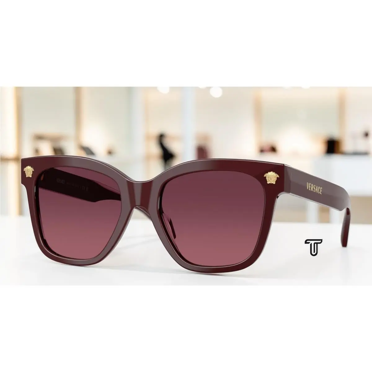 Versace VE4511 5381F4 Burgundy Gradient Purple 55 mm Women`s Sunglasses