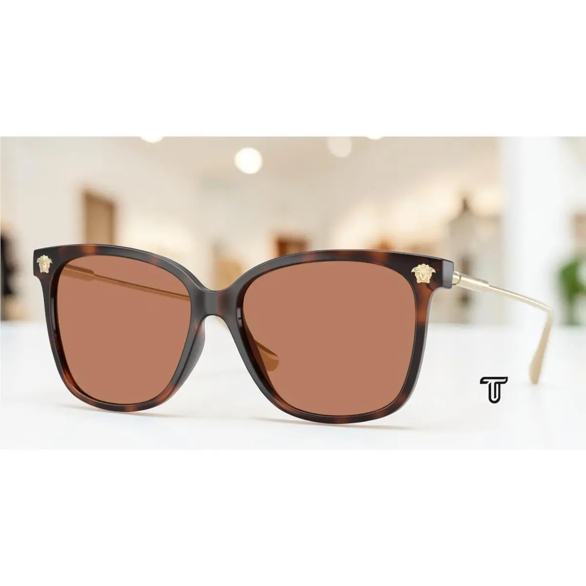 VE4507U 108 73 Havana Brown 57 mm Women`s Sunglasses by Versace