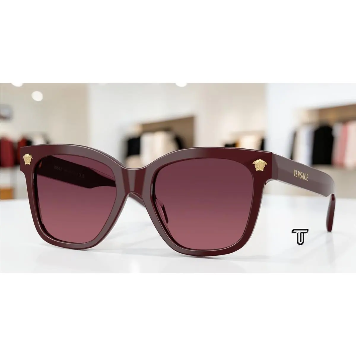 Versace VE4511F 5381F4 Burgundy Gradient Purple 55 mm Women`s Sunglasses