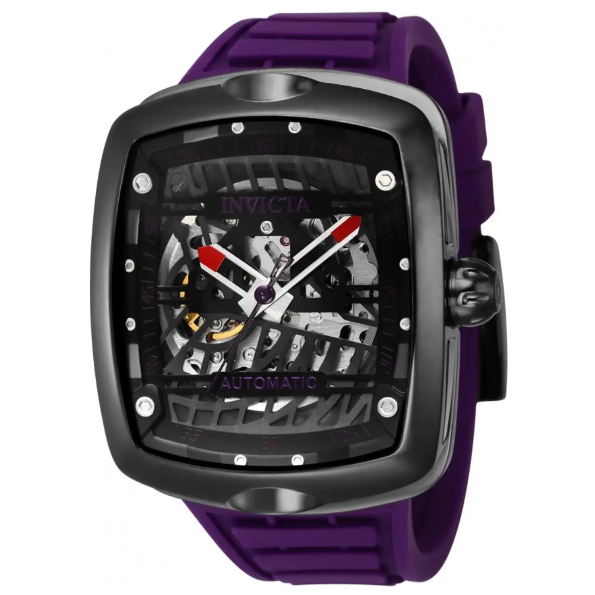 Invicta S1 Rally Diablo Automatic Deep Purple Skeleton Dial Watch 44041