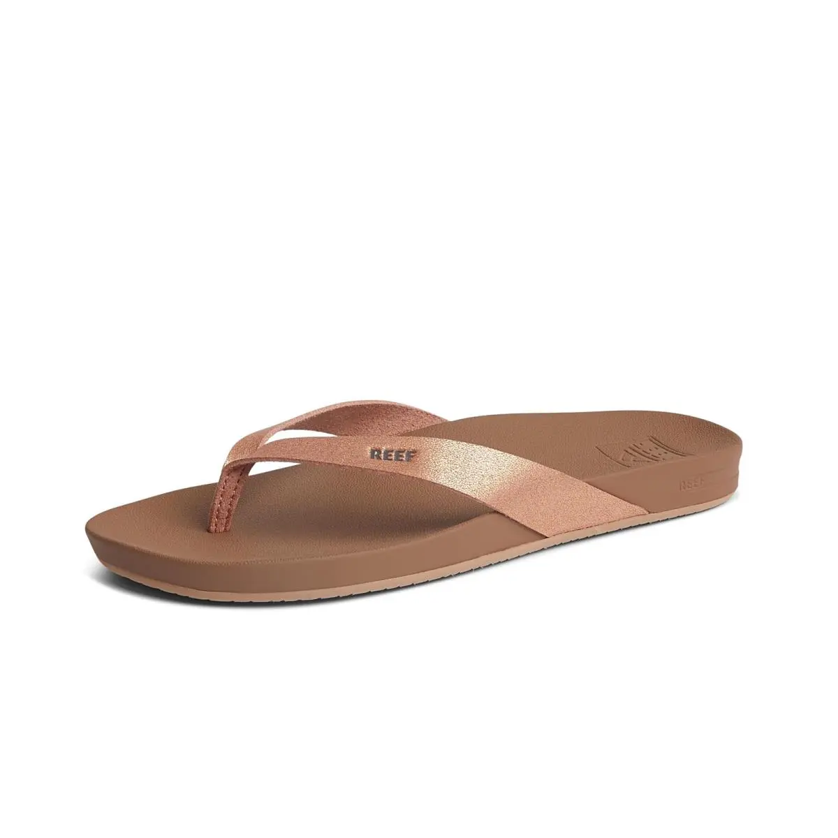 Reef Cushion Court Womens Flip Flop Molded Footbed 7 Rose Gold