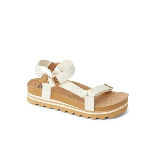 CI9321 : Reef Women`s Cushion Rem HI Platform Sandals - Size: Women 8 White - White