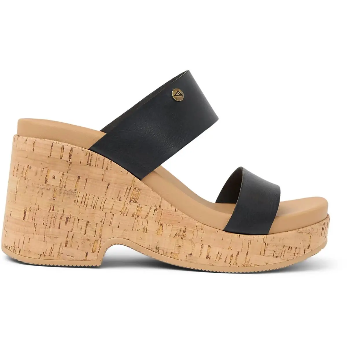 Reef® ® (women`s 8 M) Sunset Ibiza™ Wedge Sandals in Black/tan - $1 Women`s 8 M Sunset Ibiza™ Wedge Sandals in Black/tan
