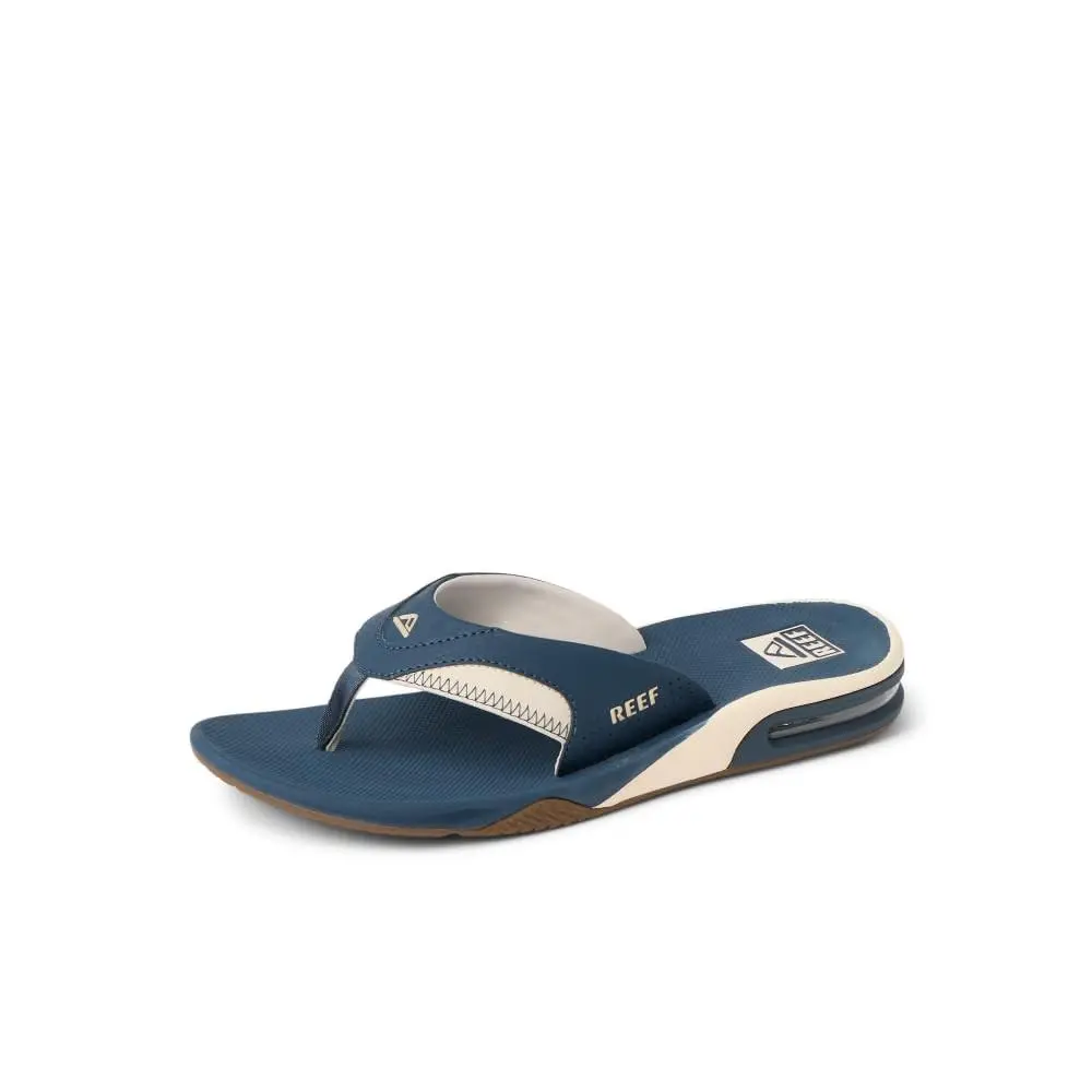 Reef Fanning Men`s Comfort Beach Sandals Navy/oat - 12 Medium