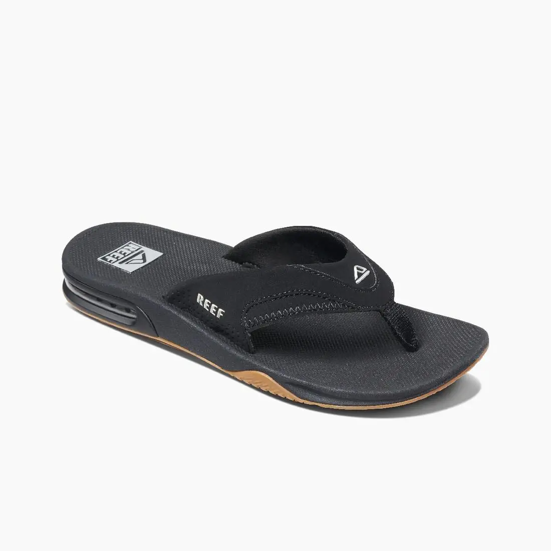 Reef Fanning Sandals - Men`s - 10 / Black/silver