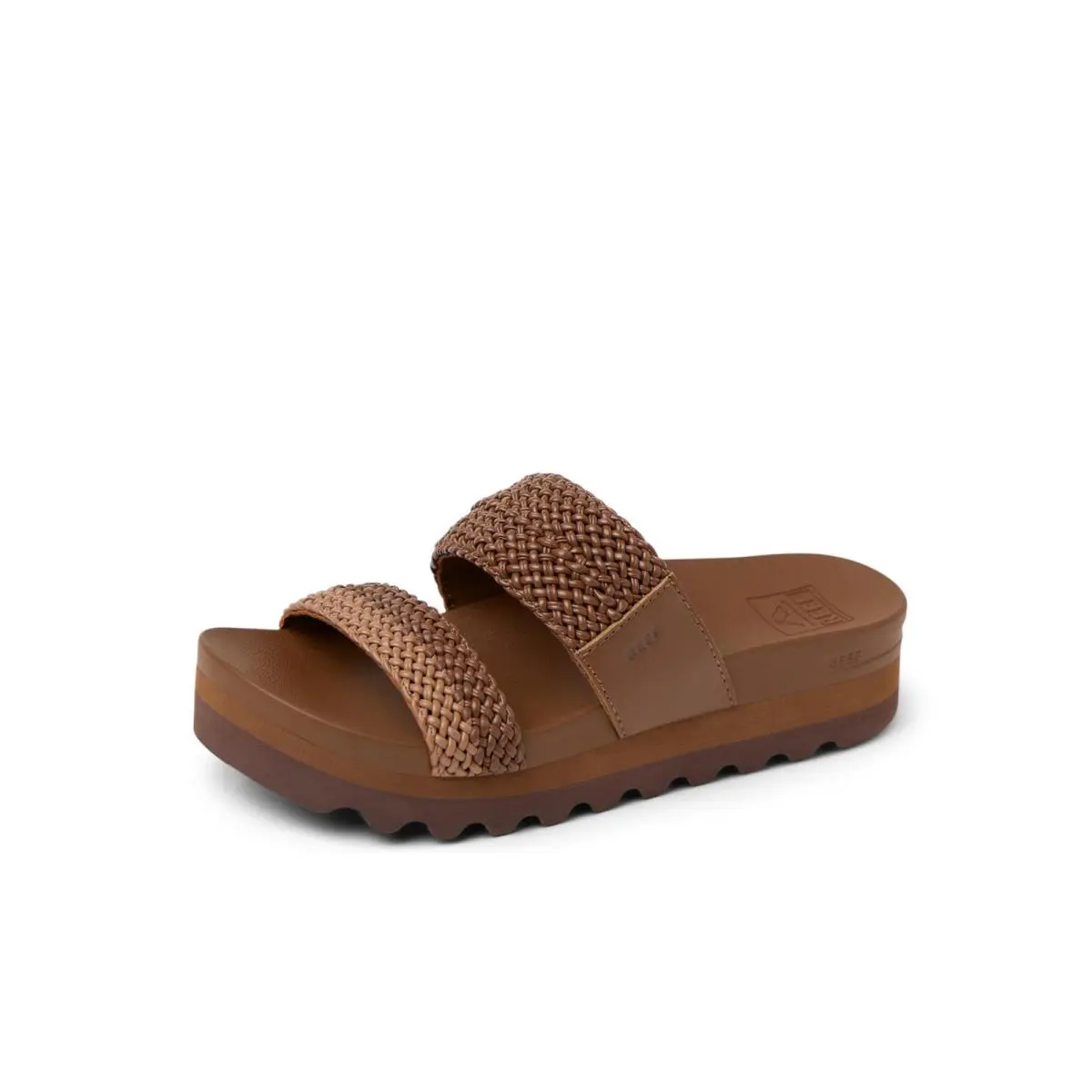 Reef Womens Platform Sandals 2 1/2 Inch Height Chocolate/tan Braid Arch Support