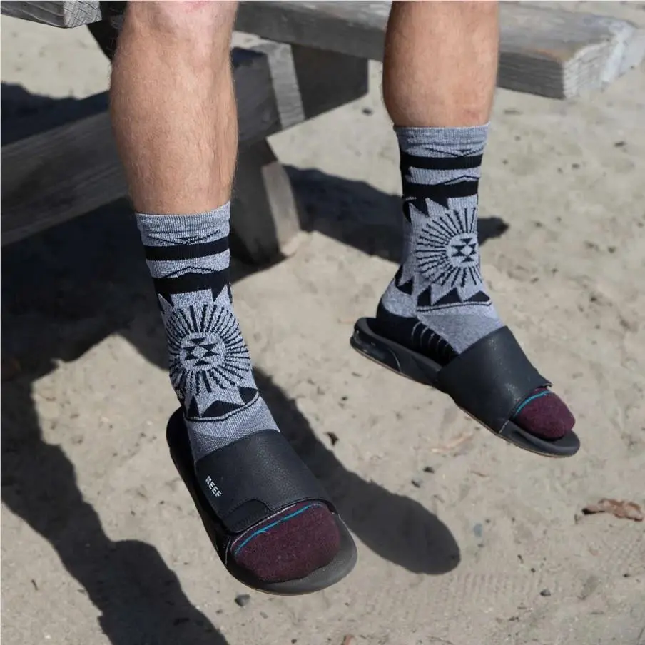 Reef shoes - Fanning Slide - Fanning Slide - Black/Silver (UPC: 194097971425) 2